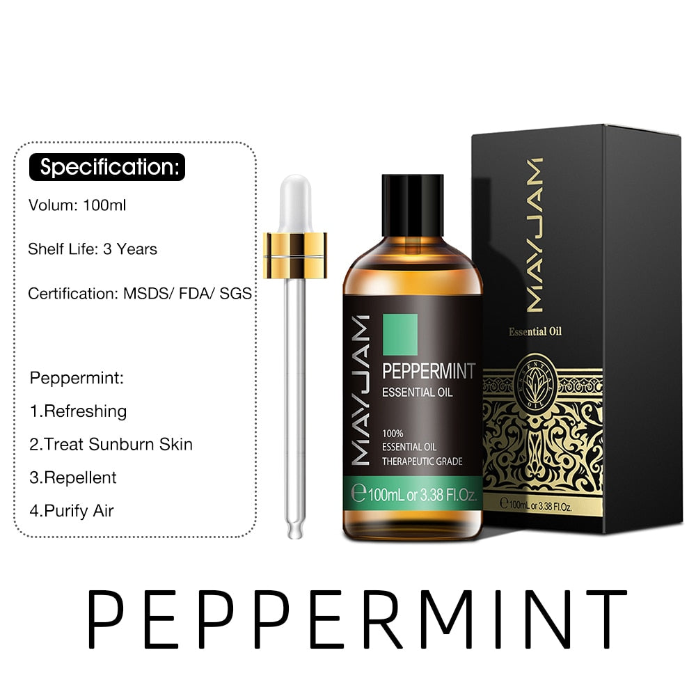 100ml Pure Natural Tea Tree Sandalwood Essential Oils Diffuser Plant Lavender Mint Vanilla Rosemary Eucalyptus Essential Oil