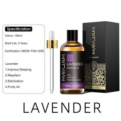 100ml Pure Natural Tea Tree Sandalwood Essential Oils Diffuser Plant Lavender Mint Vanilla Rosemary Eucalyptus Essential Oil