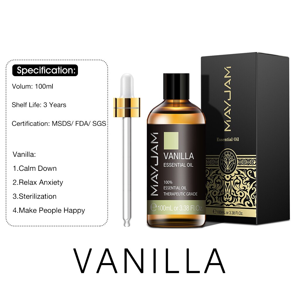 100ml Pure Natural Tea Tree Sandalwood Essential Oils Diffuser Plant Lavender Mint Vanilla Rosemary Eucalyptus Essential Oil