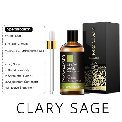100ml Pure Natural Tea Tree Sandalwood Essential Oils Diffuser Plant Lavender Mint Vanilla Rosemary Eucalyptus Essential Oil