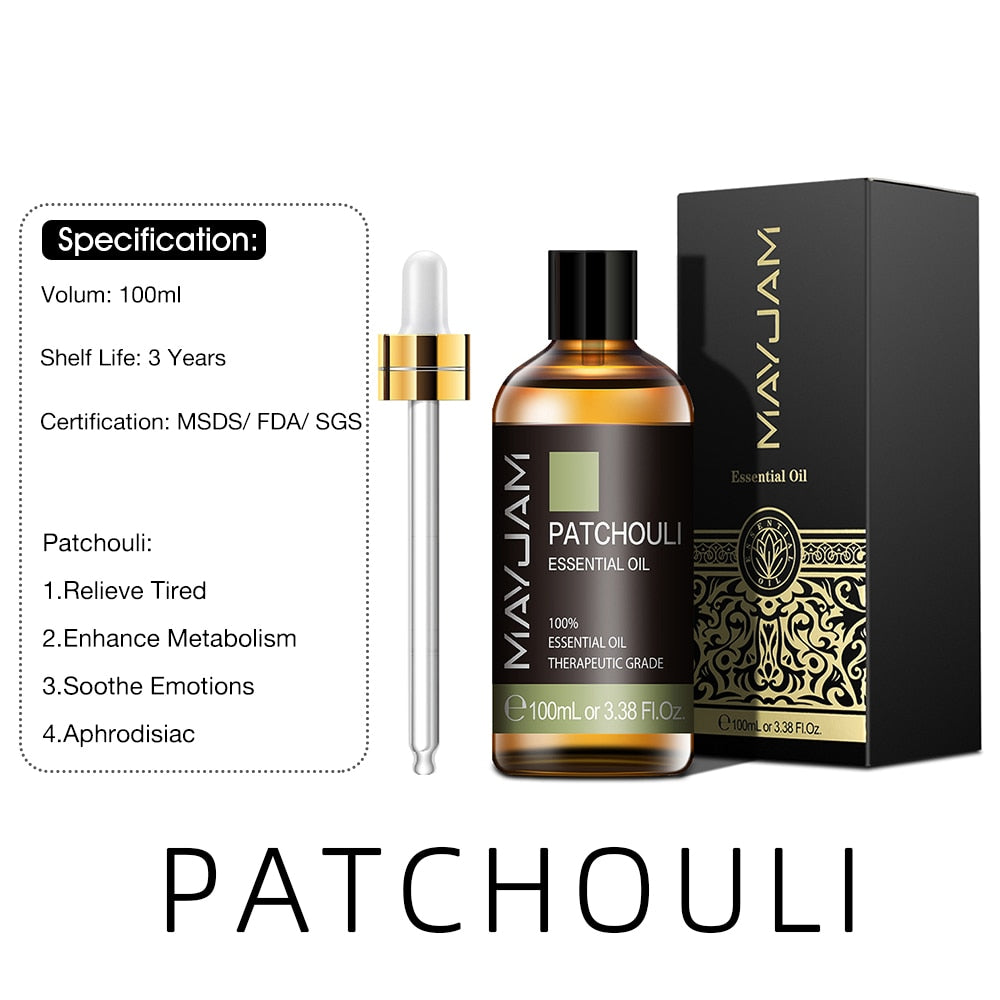 100ml Pure Natural Tea Tree Sandalwood Essential Oils Diffuser Plant Lavender Mint Vanilla Rosemary Eucalyptus Essential Oil