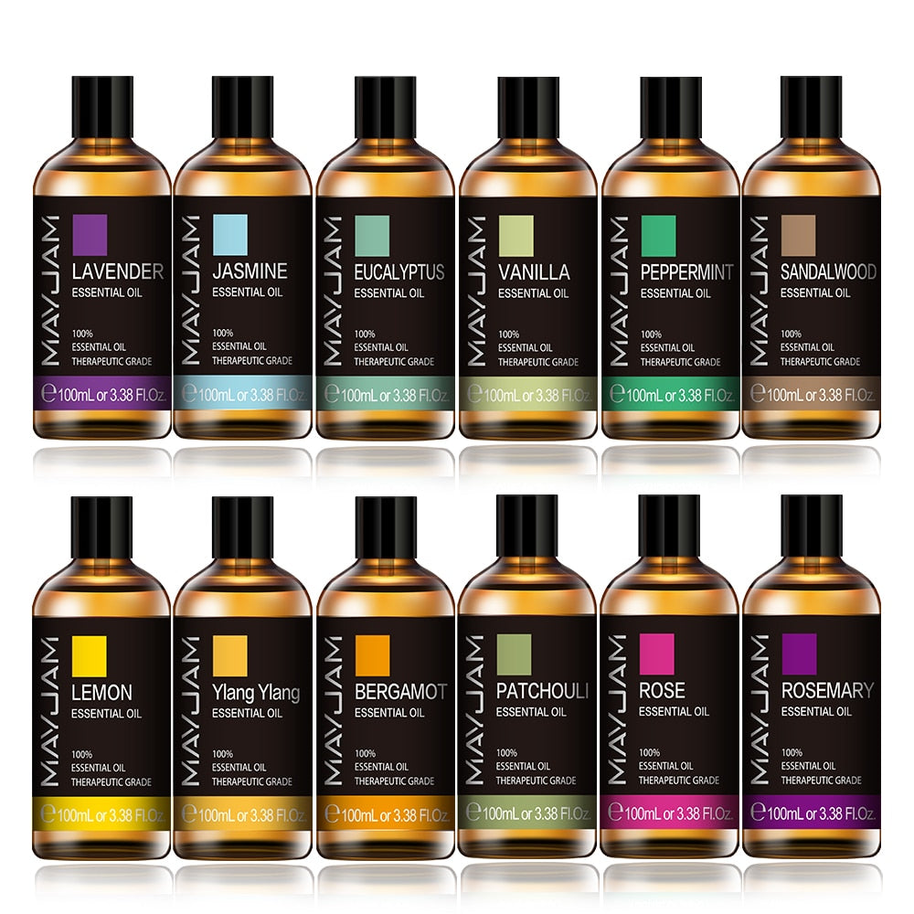 100ml Pure Natural Tea Tree Sandalwood Essential Oils Diffuser Plant Lavender Mint Vanilla Rosemary Eucalyptus Essential Oil