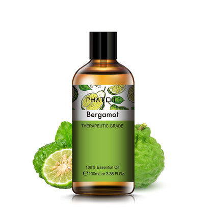 100ML Pure Natural Essential Oils Diffuser for Skin Care Rose Orange Lemon Lavender Rose Geranium Chamomile Avocado Aroma Oil