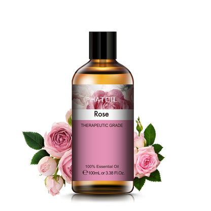 100ML Pure Natural Essential Oils Diffuser for Skin Care Rose Orange Lemon Lavender Rose Geranium Chamomile Avocado Aroma Oil