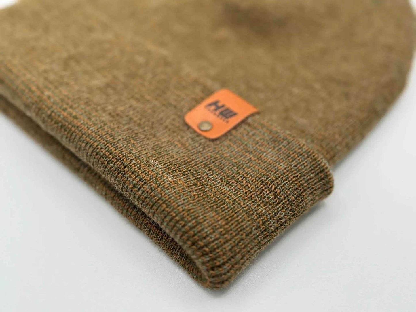 Classic Fusion Cuffed Beanie, Brown and Green