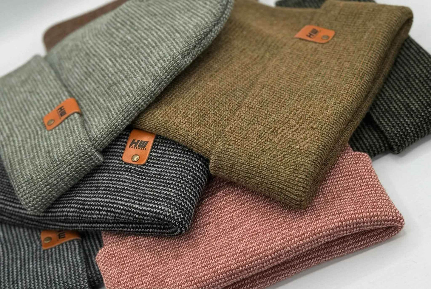 Classic Fusion Cuffed Beanie, Burgundy and Pink