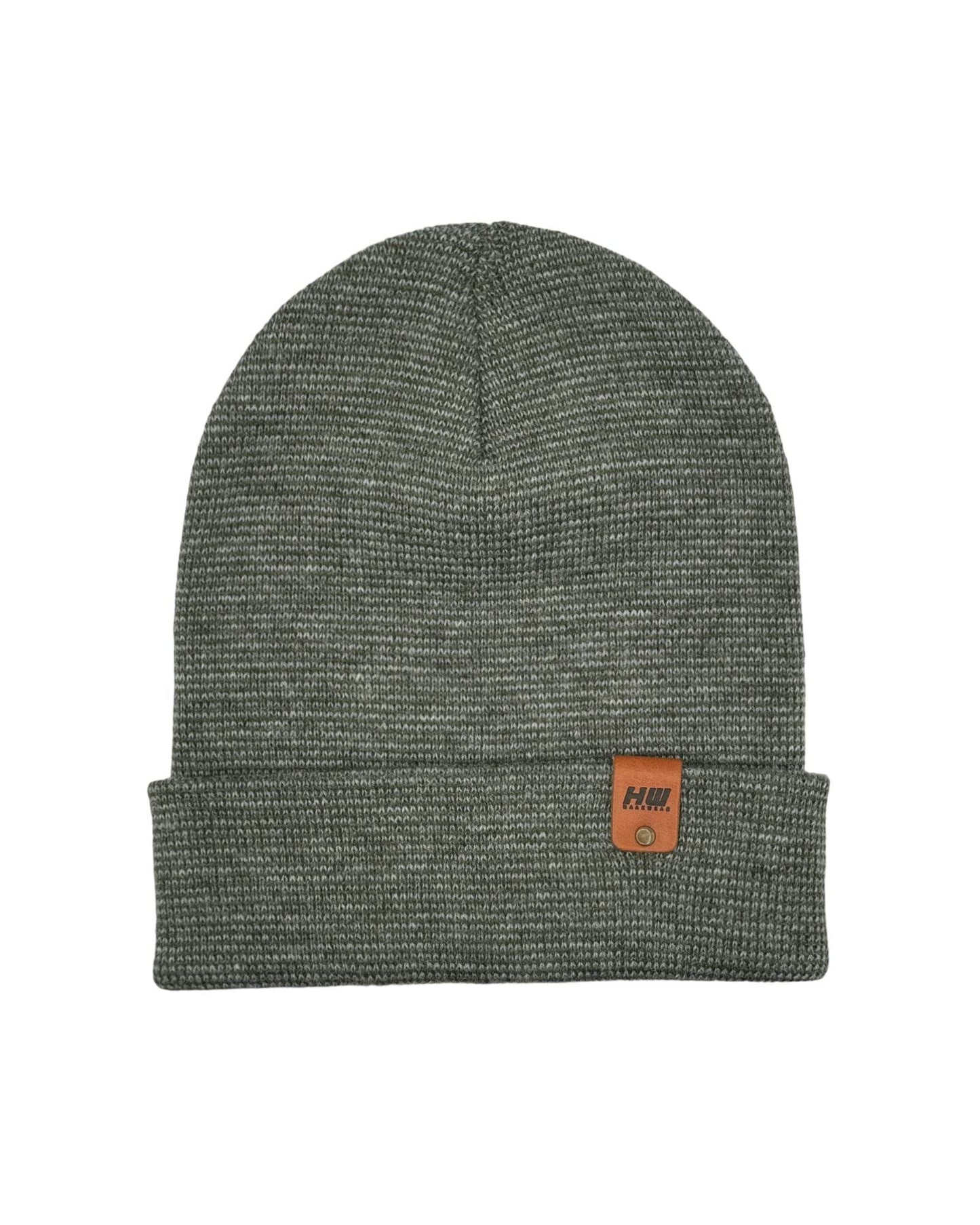 Classic Fusion Cuffed Beanie, Gray and Green