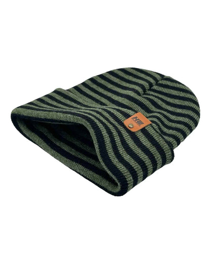 Classic RoRo Cuffed Beanie, Black and Green