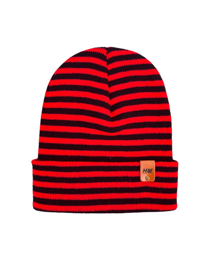 Classic RoRo Cuffed Beanie, Black and Red
