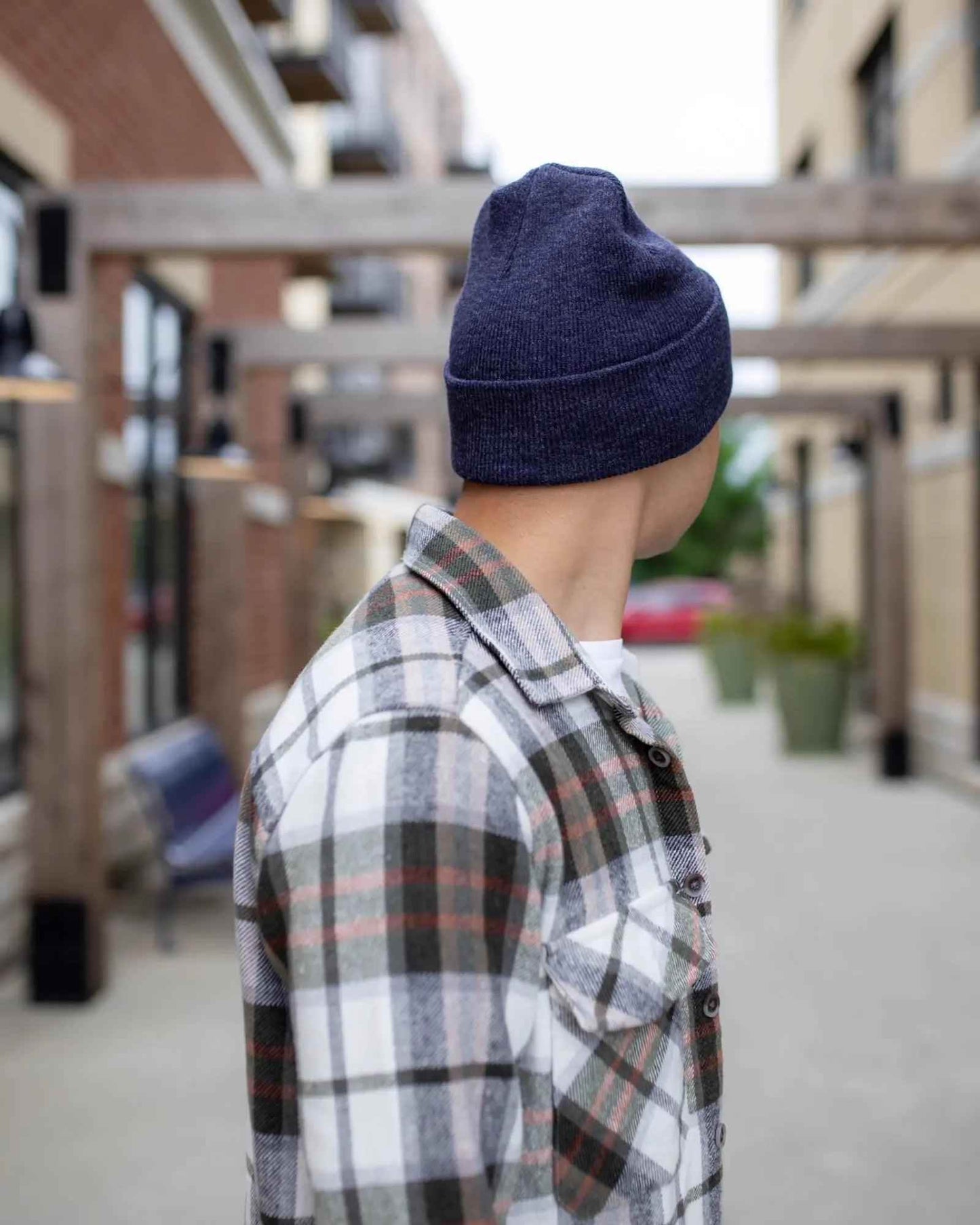 Classic Cuffed Beanie, Denim Blue