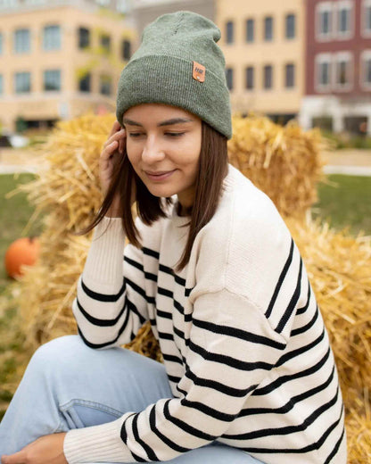 Classic Cuffed Beanie, Forest Green