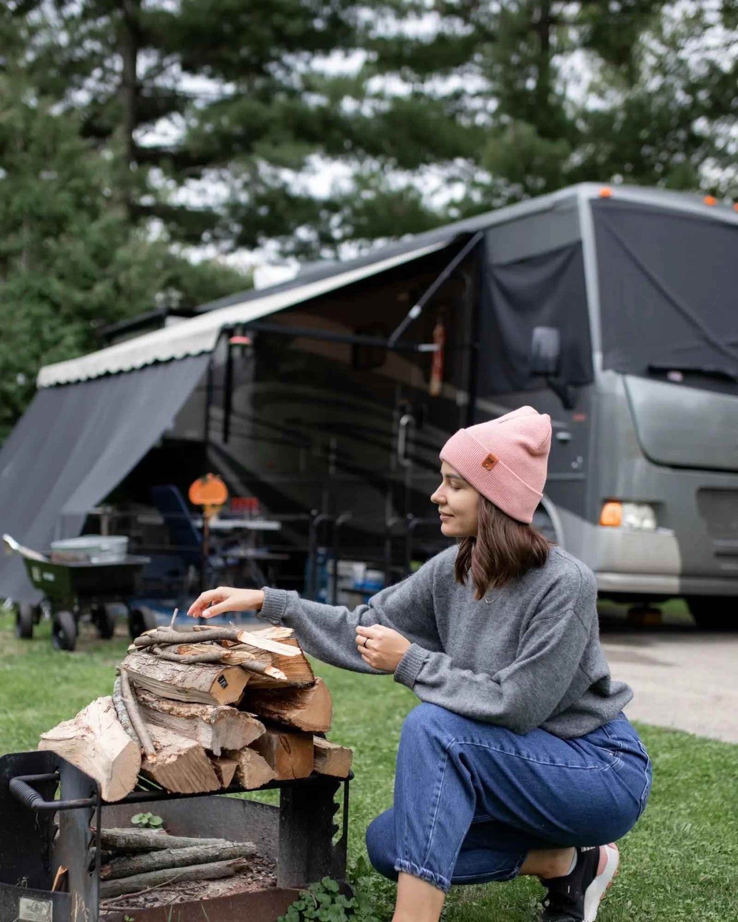Classic Cuffed Beanie, Pearl Pink