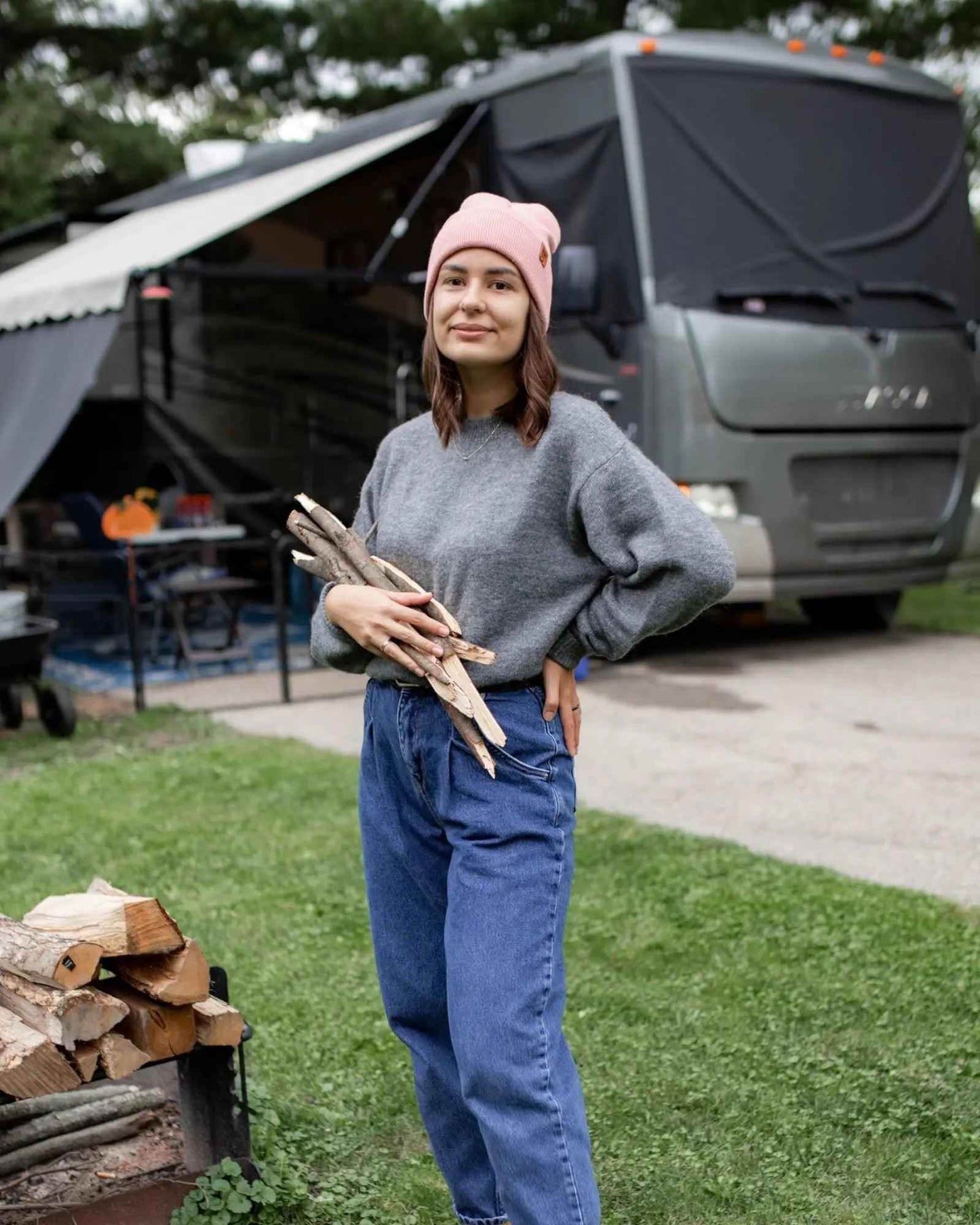 Classic Cuffed Beanie, Pearl Pink