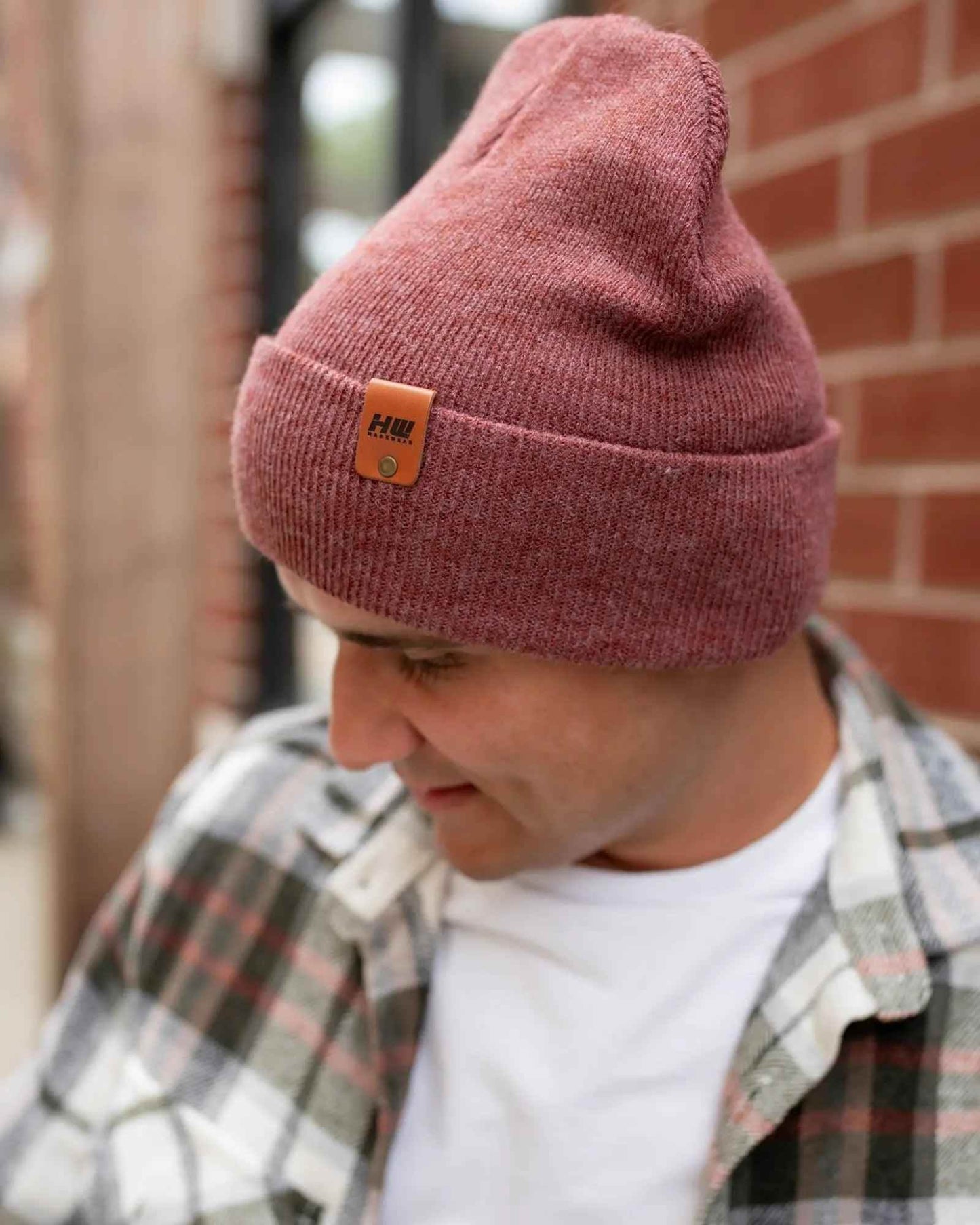 Classic Cuffed Beanie, Rusty Burgundy