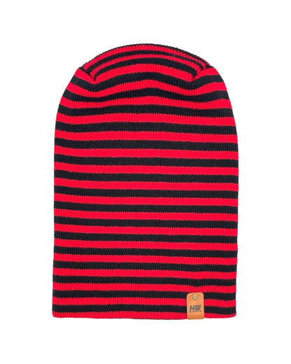 Patented H Stitch RoRo Cuffed Beanie, Black and Red
