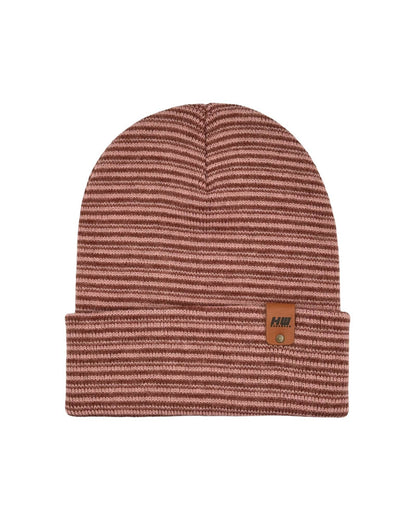 Classic Contrast Cuffed Beanie, Burgundy and Pink