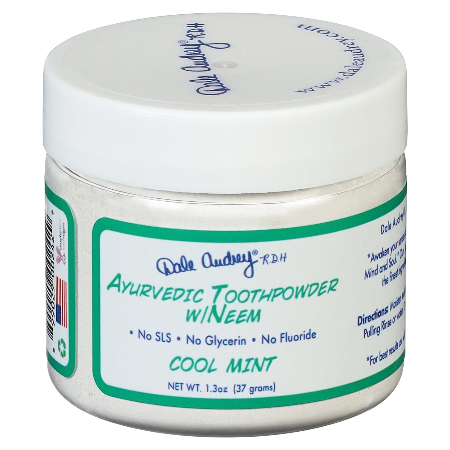Dale Audrey Neem Cool Mint Natural Tooth Powder, 1.1 Oz