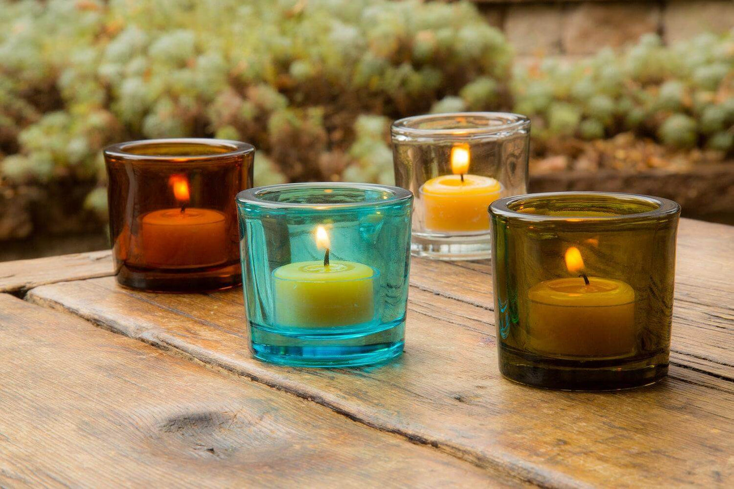 Heavy Glass Votive Candle Holders - 50% Recycled Glass