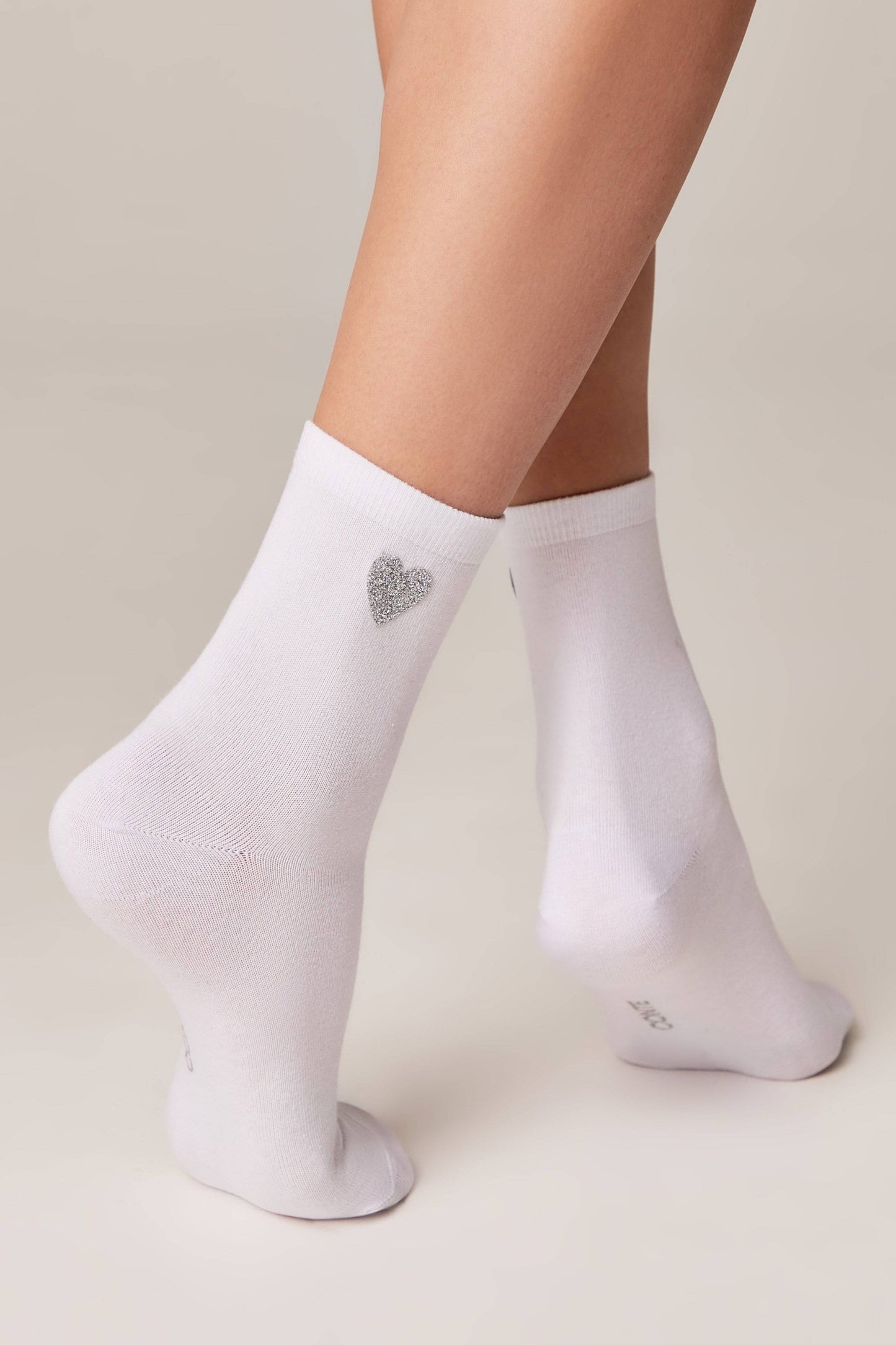 Cotton Socks Conte Classic 427 - Shimmering Heart Pattern