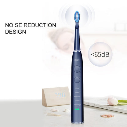 Seago Electric Sonic Toothbrush USB Rechargeable Adult 360 Days Long Battery Life with 4 Replacement Heads Gift SG-575