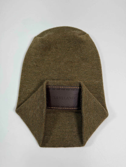 Cleveland, H Stitch Cuffed Beanie,  Brown and Green Fusion