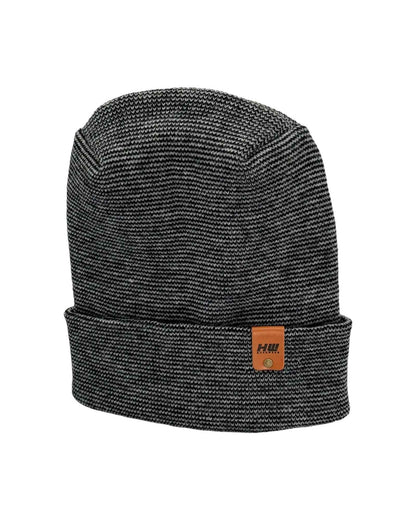 Patented H Stitch Fusion Cuffed Beanie, Black and Gray
