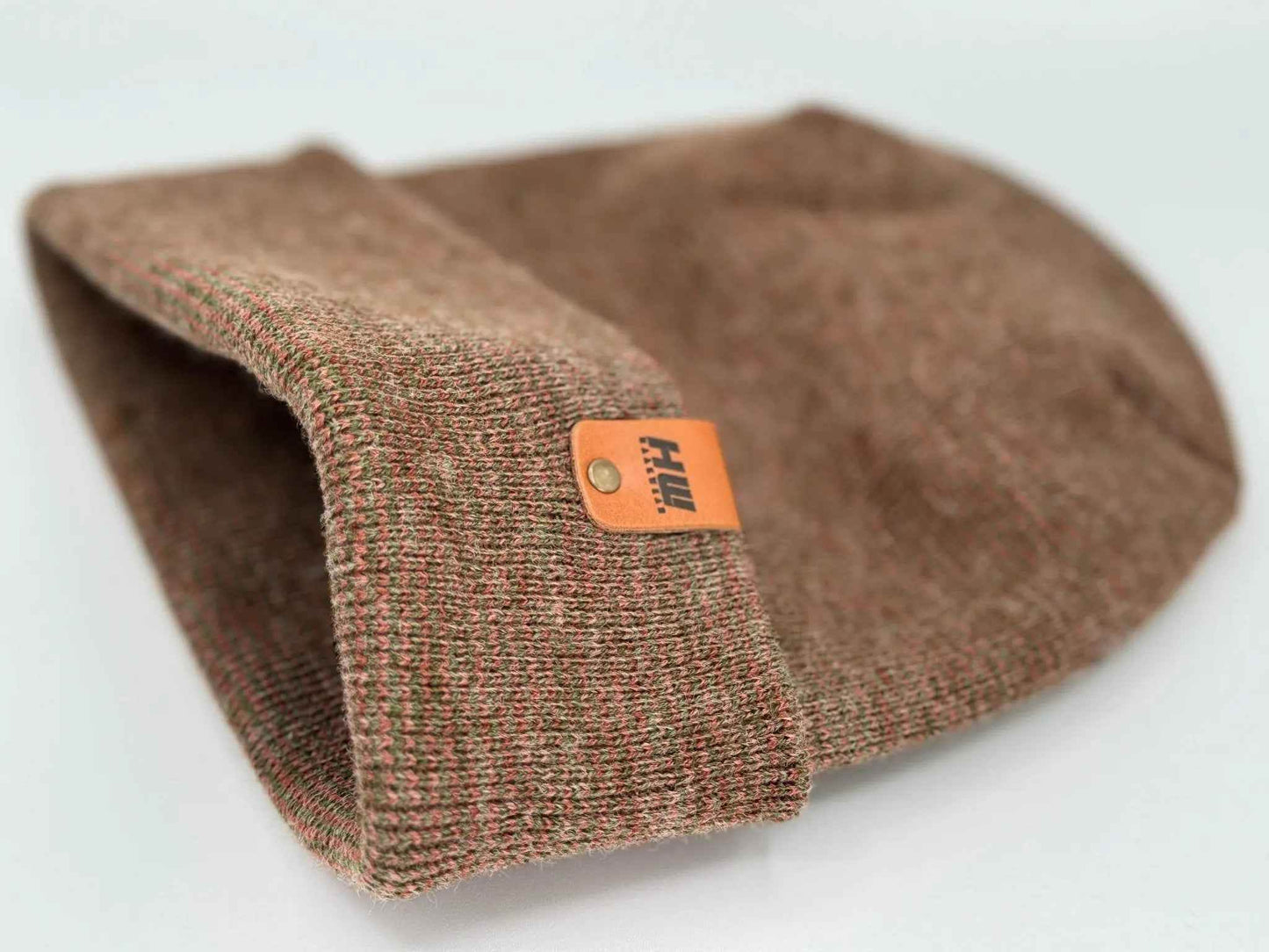 Patented H Stitch Fusion Cuffed Beanie, Burgundy and Green