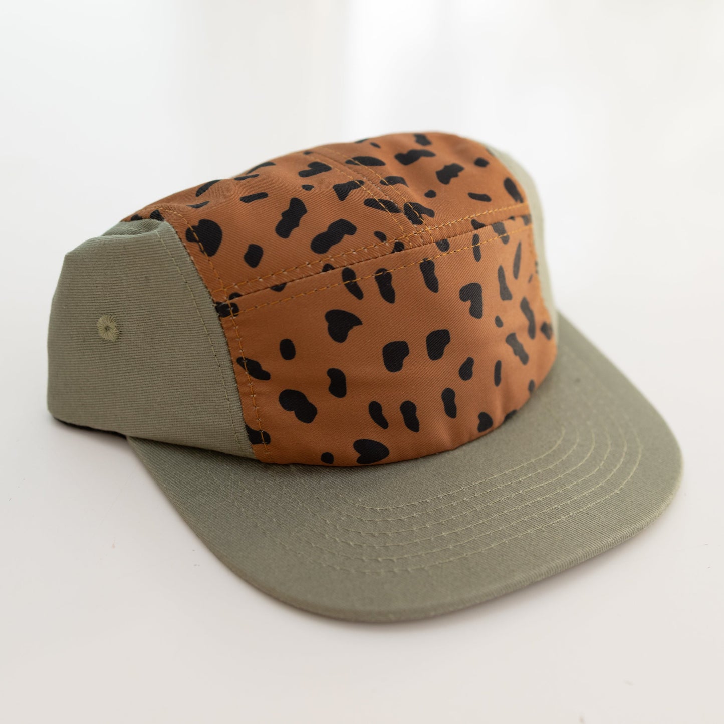 Five-Panel Hat - Green/Cheetah