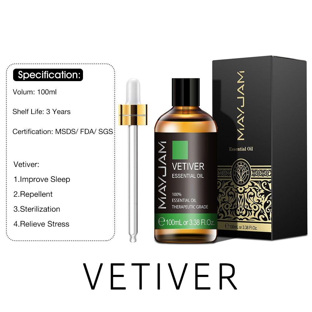 100ml Pure Natural Tea Tree Sandalwood Essential Oils Diffuser Plant Lavender Mint Vanilla Rosemary Eucalyptus Essential Oil