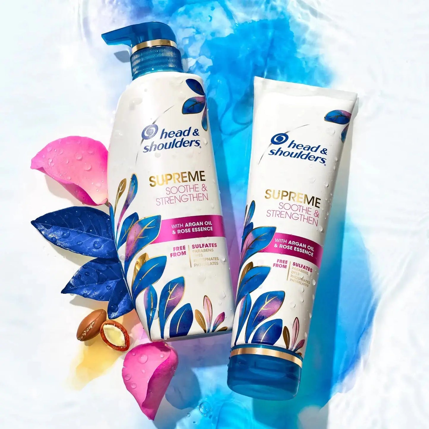 Head & Shoulders Supreme Sulfate Free Shampoo & Conditioner Set - for Dry Scalp & Dandruff Treatment
