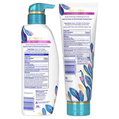 Head & Shoulders Supreme Sulfate Free Shampoo & Conditioner Set - for Dry Scalp & Dandruff Treatment