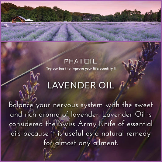 3.38Oz 100ml Lavender Essential Oil Diffuser Pure Natural Plant Essential Oils Vanilla Mint Lemon Tea Tree Citronella Aroma