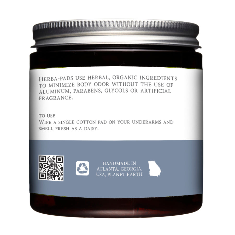 Organic Herbal Deodorant Pads for Odor Control