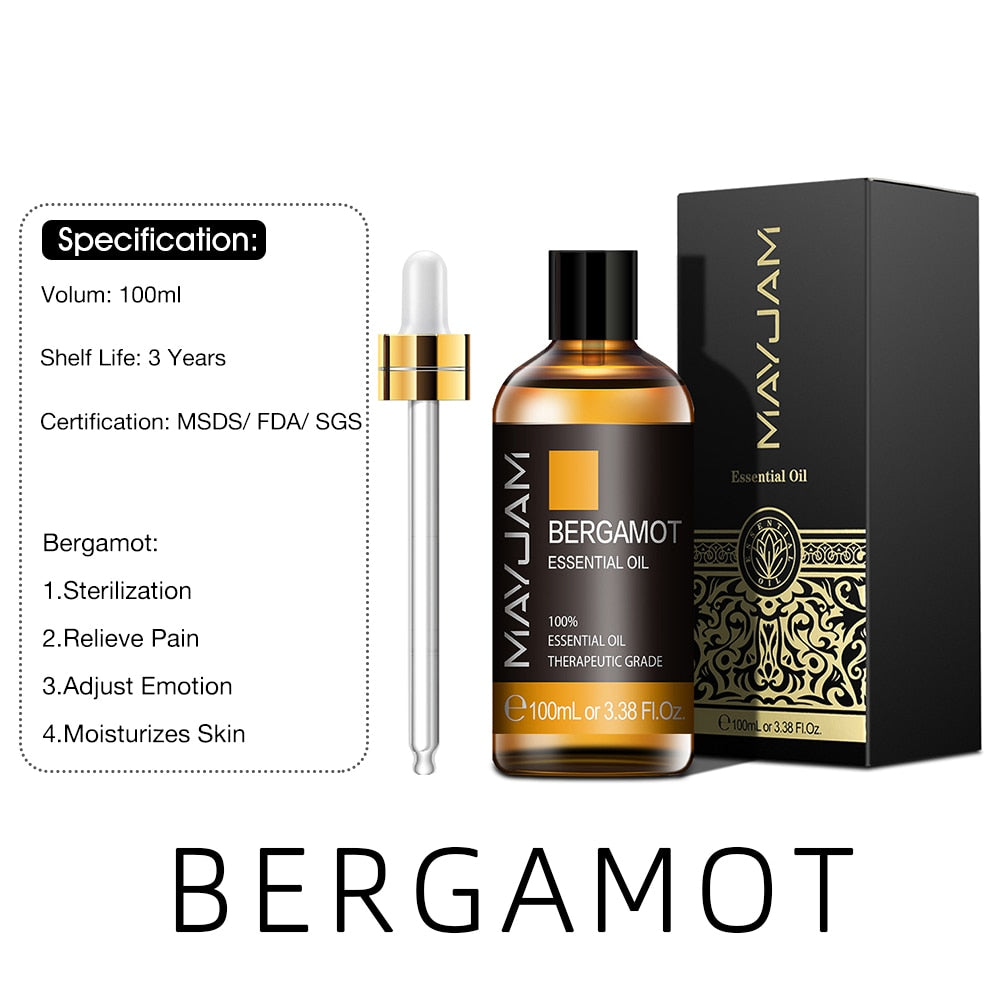 100ml Pure Natural Tea Tree Sandalwood Essential Oils Diffuser Plant Lavender Mint Vanilla Rosemary Eucalyptus Essential Oil