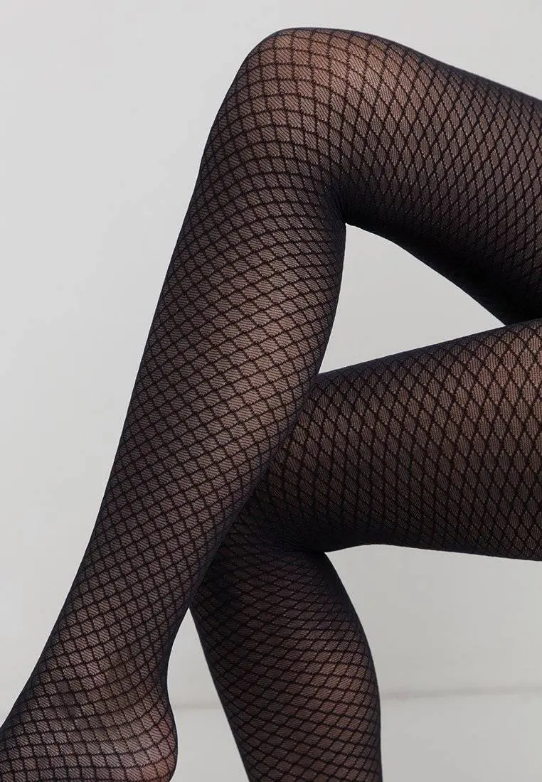 Conte Club 30 Den - Fantasy Dense Women's Tights with geometric pattern (21С-94СП)