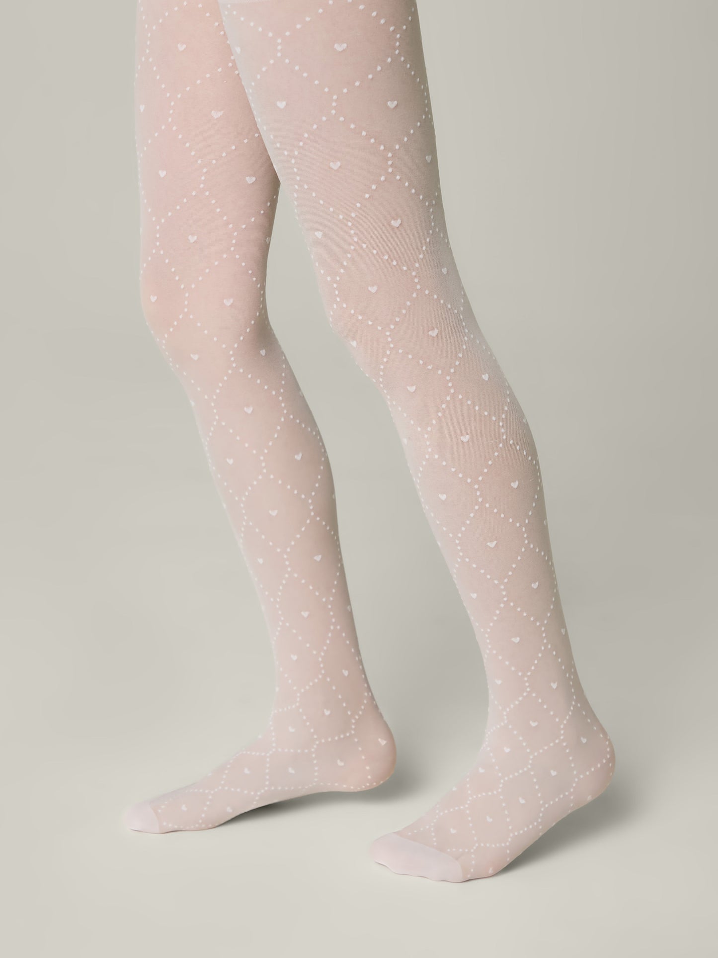 Conte Angelica 20 Den - Fantasy Tights for Girls with Rhombuses in Dots & Hearts - 4yr. 6yr. 8yr. 10yr. 12yr. (24S-165SP)