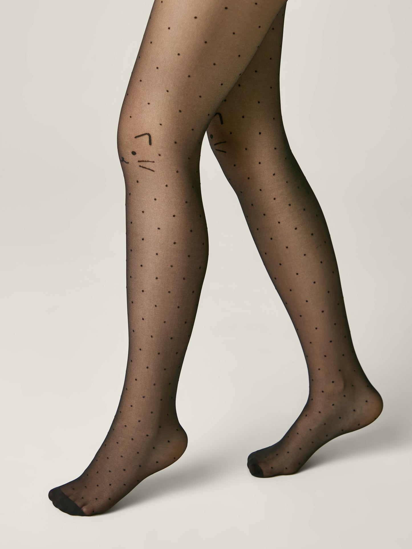 Conte Katie 20 Den - Fantasy Tights for Girls with Polka Dot & Cat Design - 4yr. 6yr. 8yr. 10yr. 12yr. (24S-168SP)