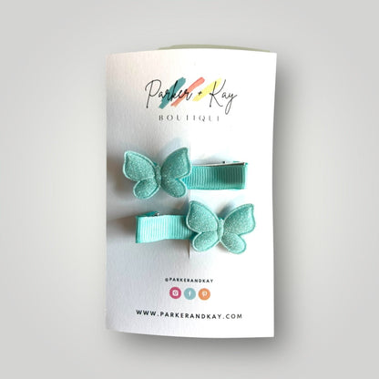 Shimmering Butterfly Hair Clips