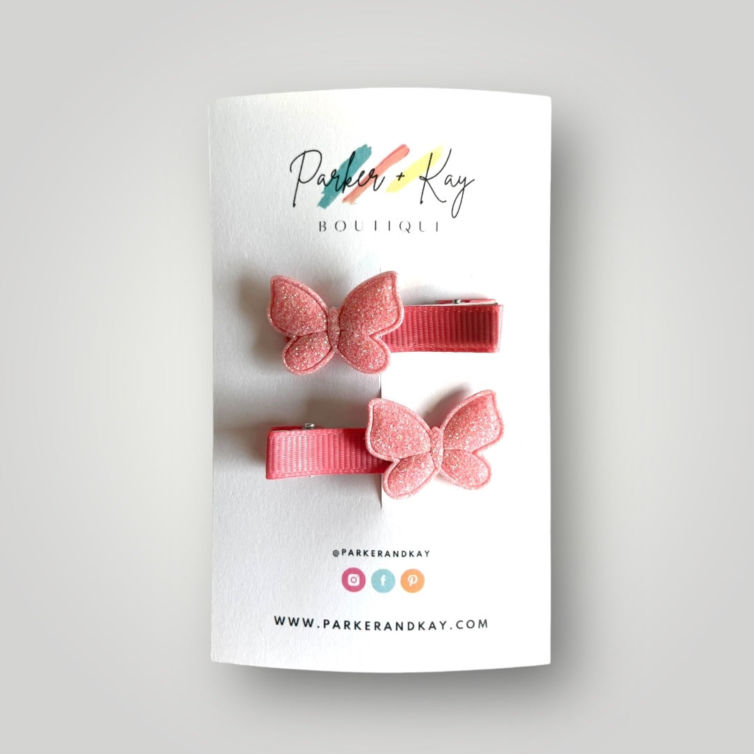 Shimmering Butterfly Hair Clips