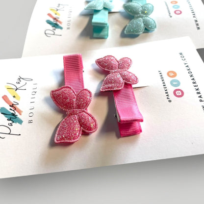 Shimmering Butterfly Hair Clips