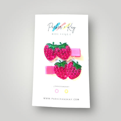 Strawberry Shimmer Clips
