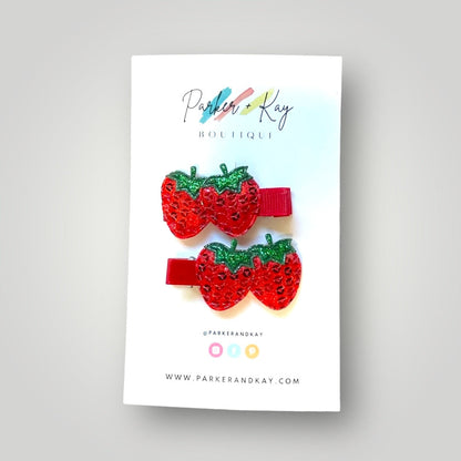 Strawberry Shimmer Clips