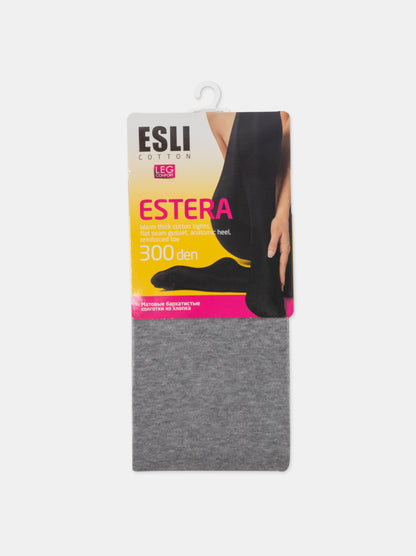 Conte/Esli Estera 300 Den - Cotton Warm Opaque Women's Tights (14С-65СПЕ)