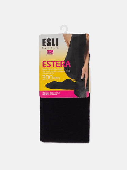 Conte/Esli Estera 300 Den - Cotton Warm Opaque Women's Tights (14С-65СПЕ)