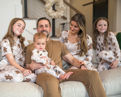 Bamboo Baby Christmas Sleepers | Matching Family Holiday Pajamas - Gingerbread