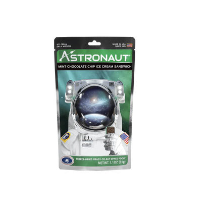 Astronaut Mint Choc Chip Ice Cream, Freeze Dried