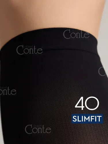 Conte Slimfit 40 Den - Modelling Women's Tights With a Wide Shaping Belt (23С-6СП)