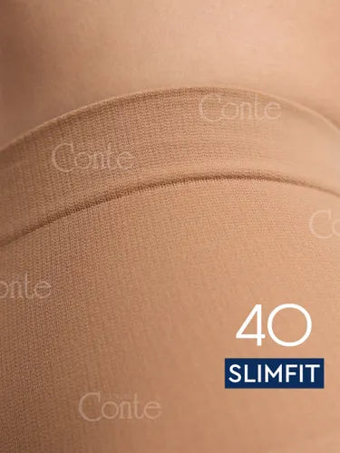 Conte Slimfit 40 Den - Modelling Women's Tights With a Wide Shaping Belt (23С-6СП)