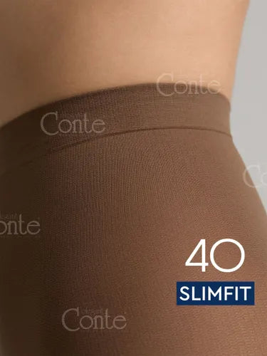 Conte Slimfit 40 Den - Modelling Women's Tights With a Wide Shaping Belt (23С-6СП)