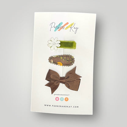 Baby 3-Piece Hair Clips Variety Set